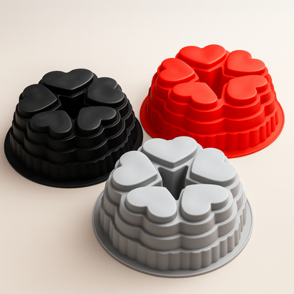 Forma De Silicone Para Bolo Torta Pudim Gelatina Com Buraco No Meio Assadeira Forno Airfryer Forno