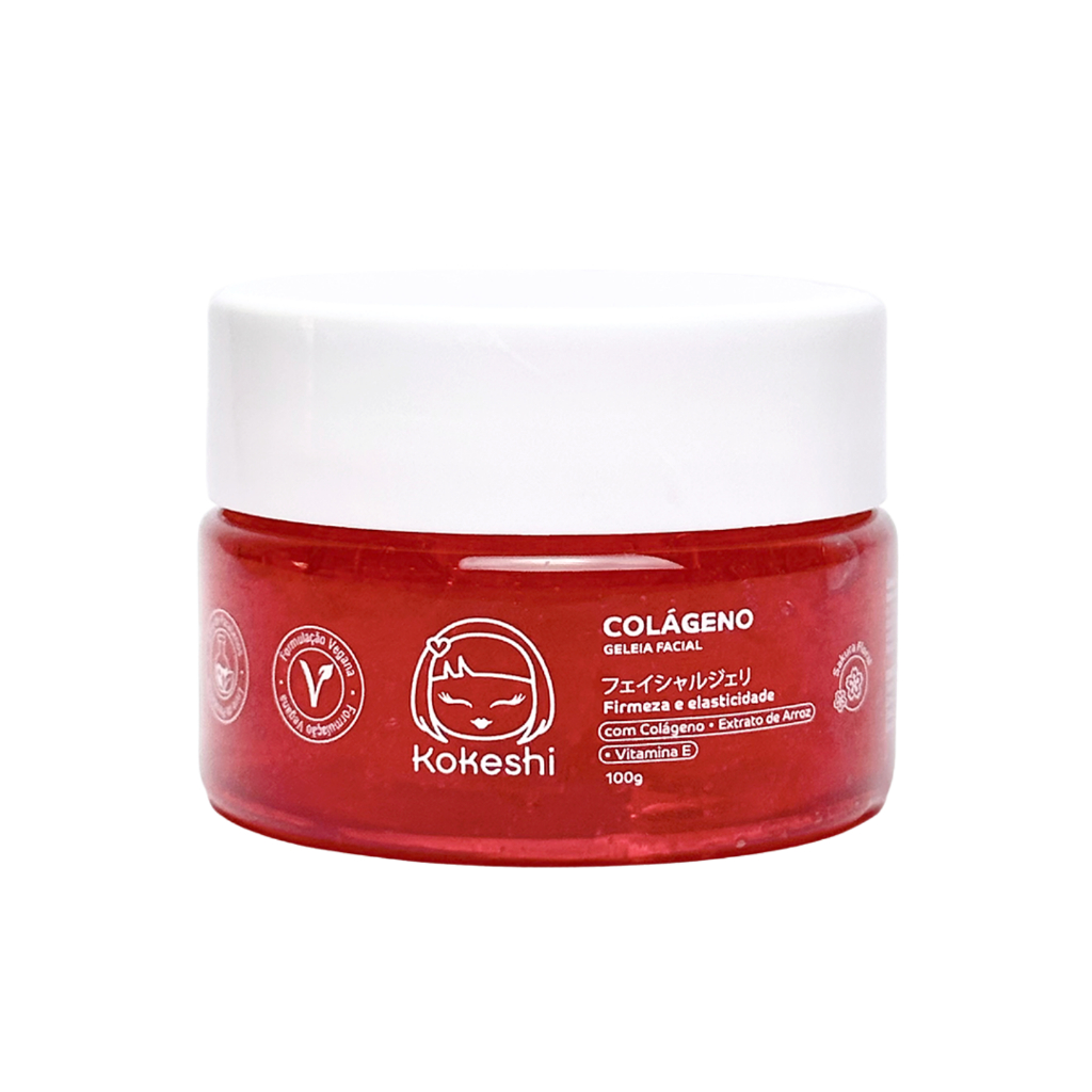 Geleia Hidratante Facial de Colágeno Pele Firme 100g Kokeshi Textura Jelly Cream em Oferta na Shopee