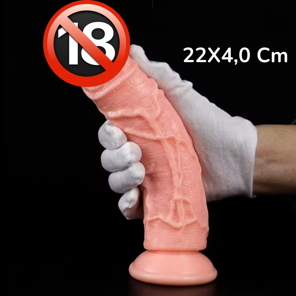Pênis De Borracha Grande Maciço 22 Cm Consolo Grosso Dildo Realista veias Salientes Ventosa em Oferta na Shopee