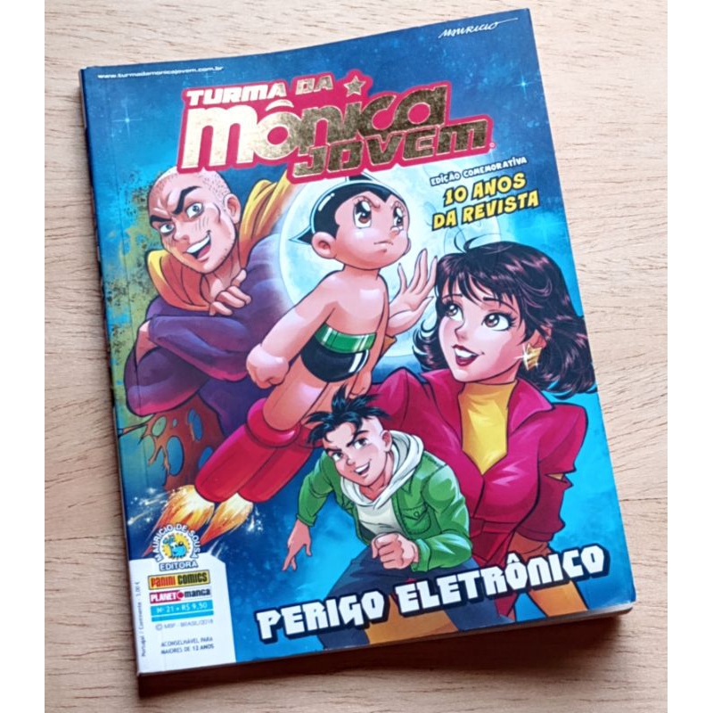 Revista em quadrinhos,HQ,turma da Mônica jovem,usada, N⁰ 21