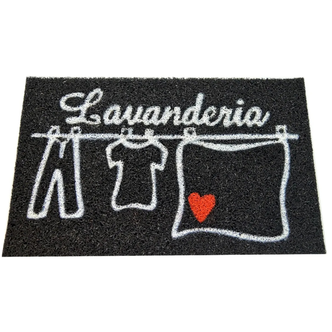 Tapete Capacho 60x40 Lavanderia Antiderrapante Roupas Decorativo porta em Oferta na Shopee