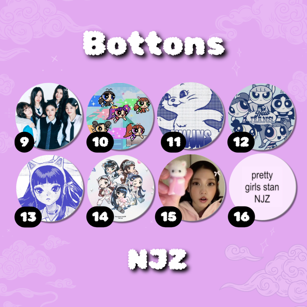 NewJeans NJZ Kpop Bottom Bottons Pin Broche Alfinete Fanmade
