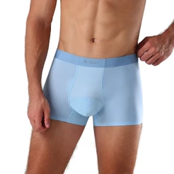 Z&D Lingerie Kit 3 Cueca Box Lisa Sem Costura de Seda Corte a Laser, JK28