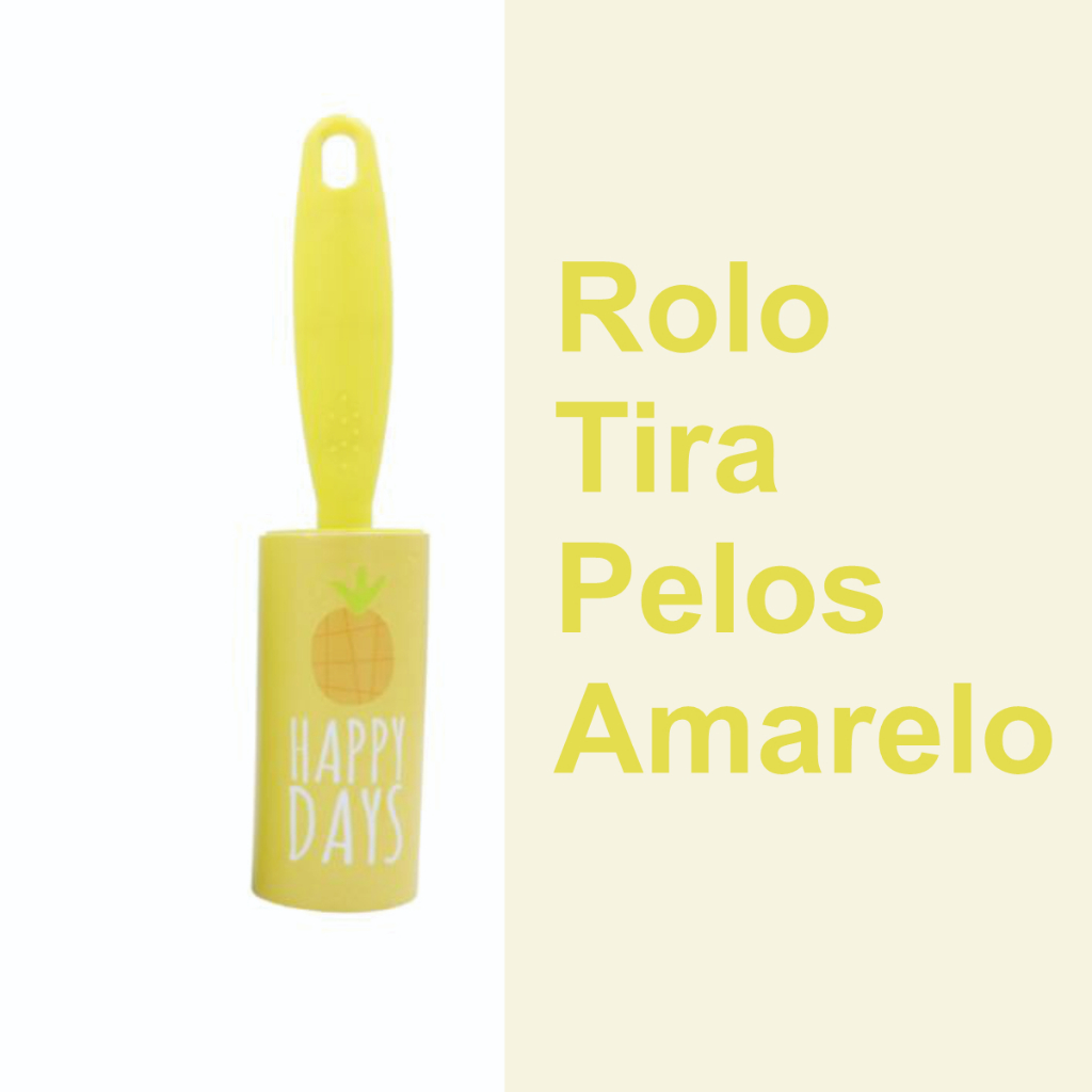 Rolo Amarelo Rolo Tira Pelos Rolinho Adesivo Removedor de Pelos Remoção de Pelos e Bolinhas de Tecido