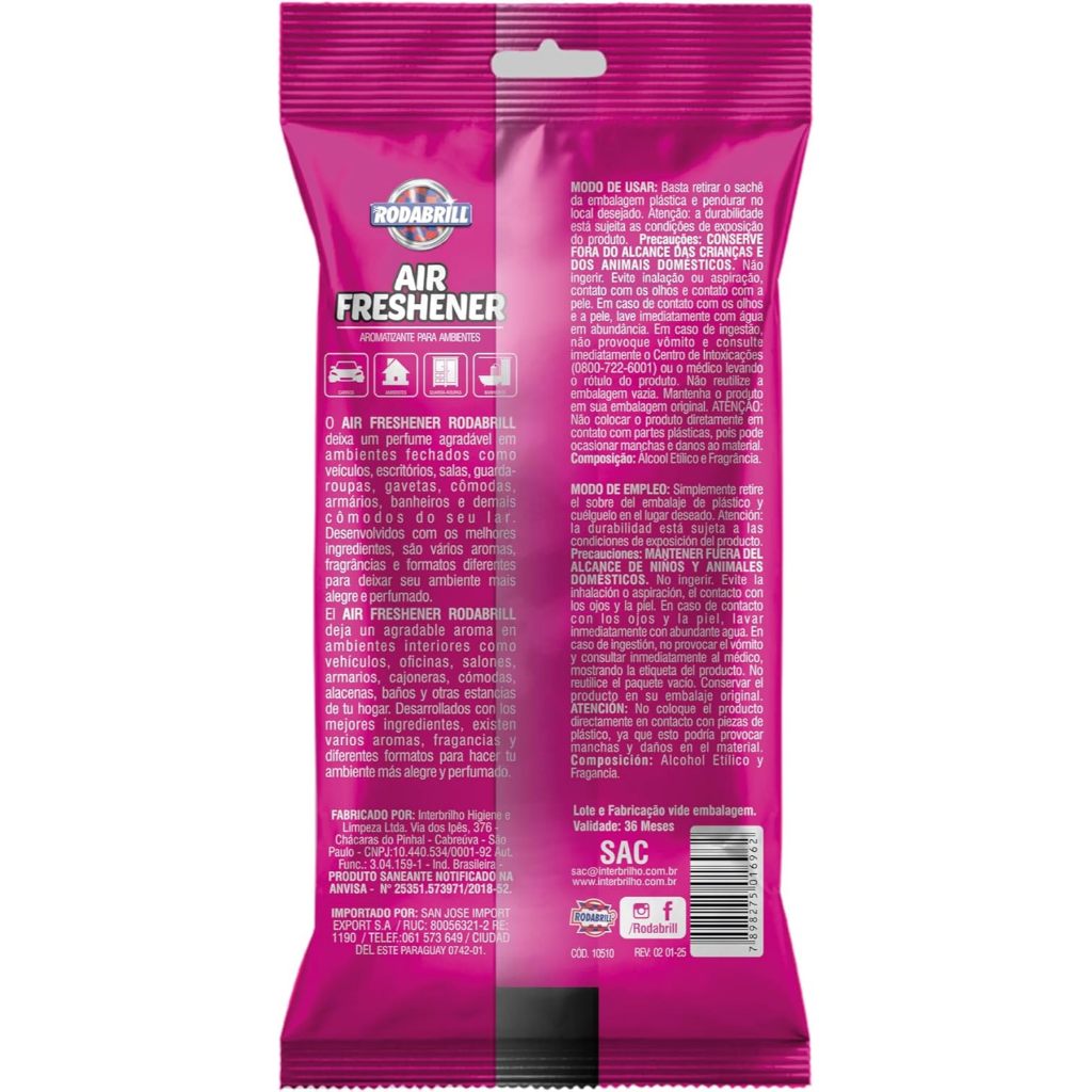 Cheirinho Aromatizante Sachet Hawai Rodabrill