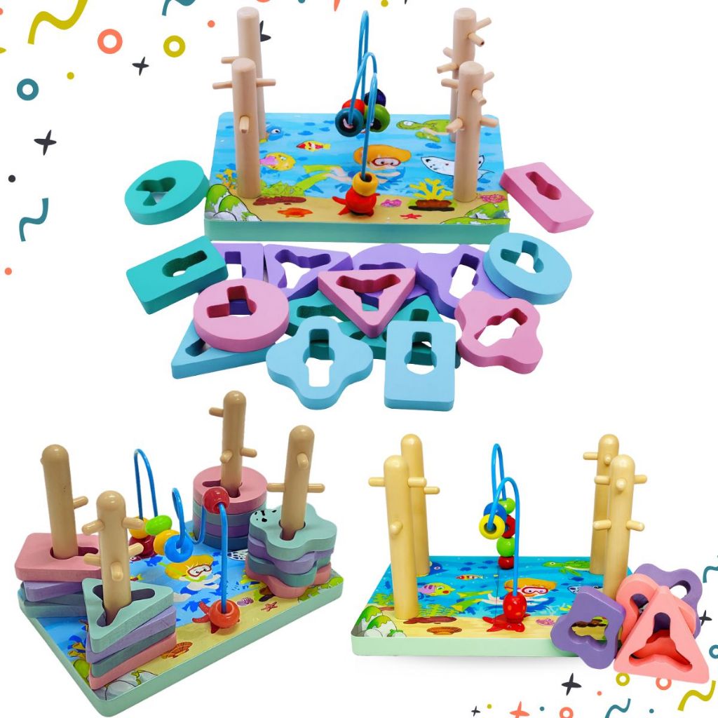 Aramado Pedagógico Grande Método Montessori Cores e Formas Brinquedo Dia das Crianças Toymix em Oferta na Shopee