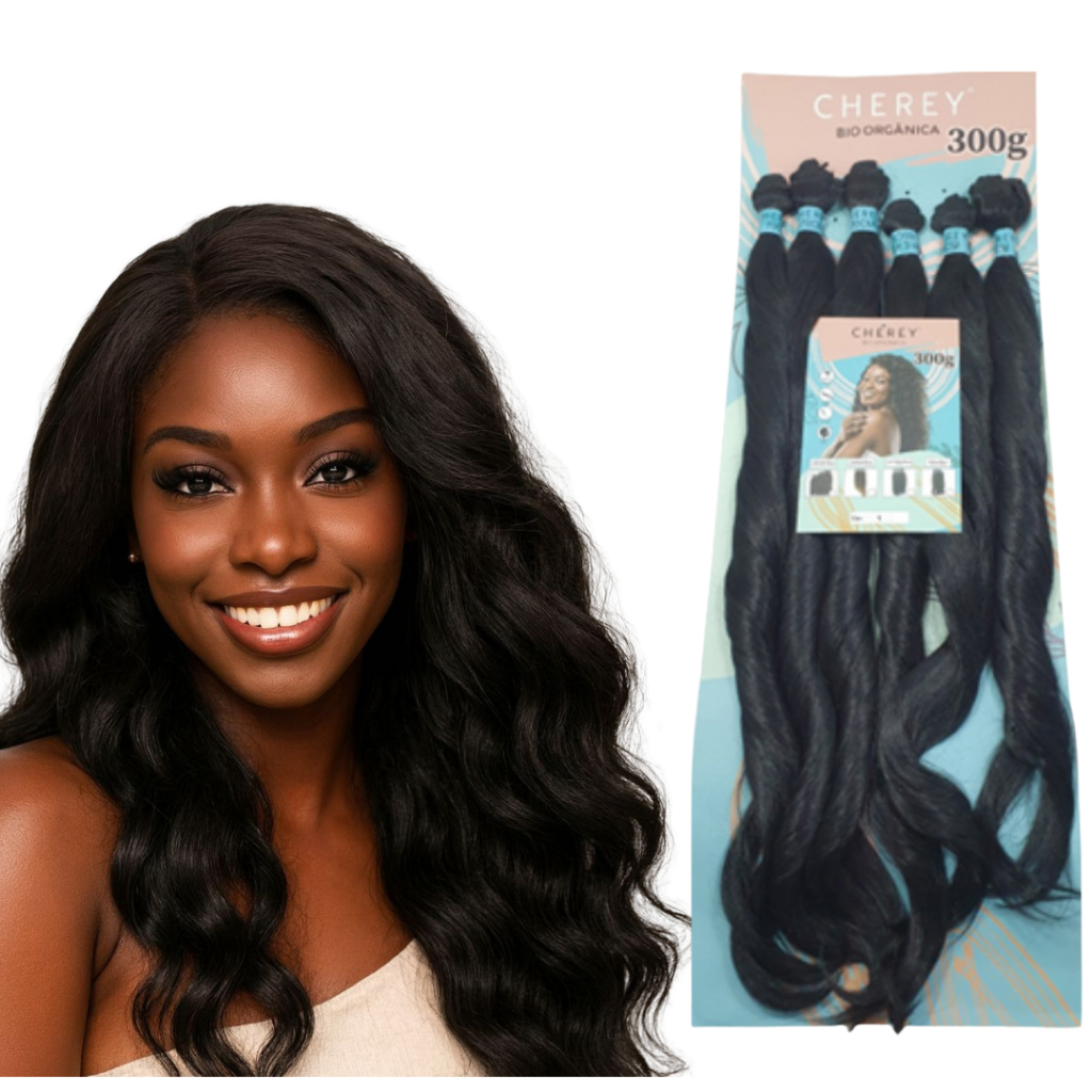 Cabelo Ondulado Cherey Perla 300gr Fibra Orgânica Super Natural