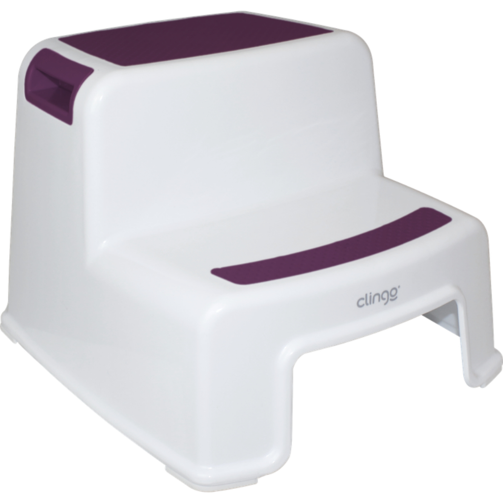 Escada Infantil Com 2 Degrau Banquinho Banheiro Clingo Cor Rose