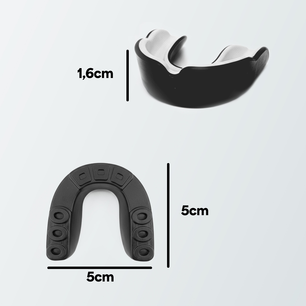 Protetor Bucal Moldável Adulto Esportes Contato Cor Preto  Estojo Silicone JustGoFit