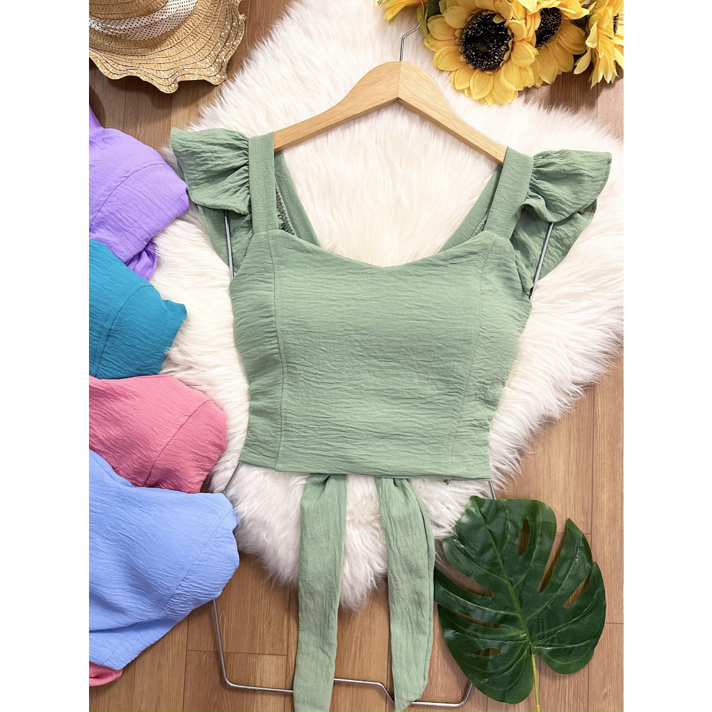0906 cropped com bojo moda feminina