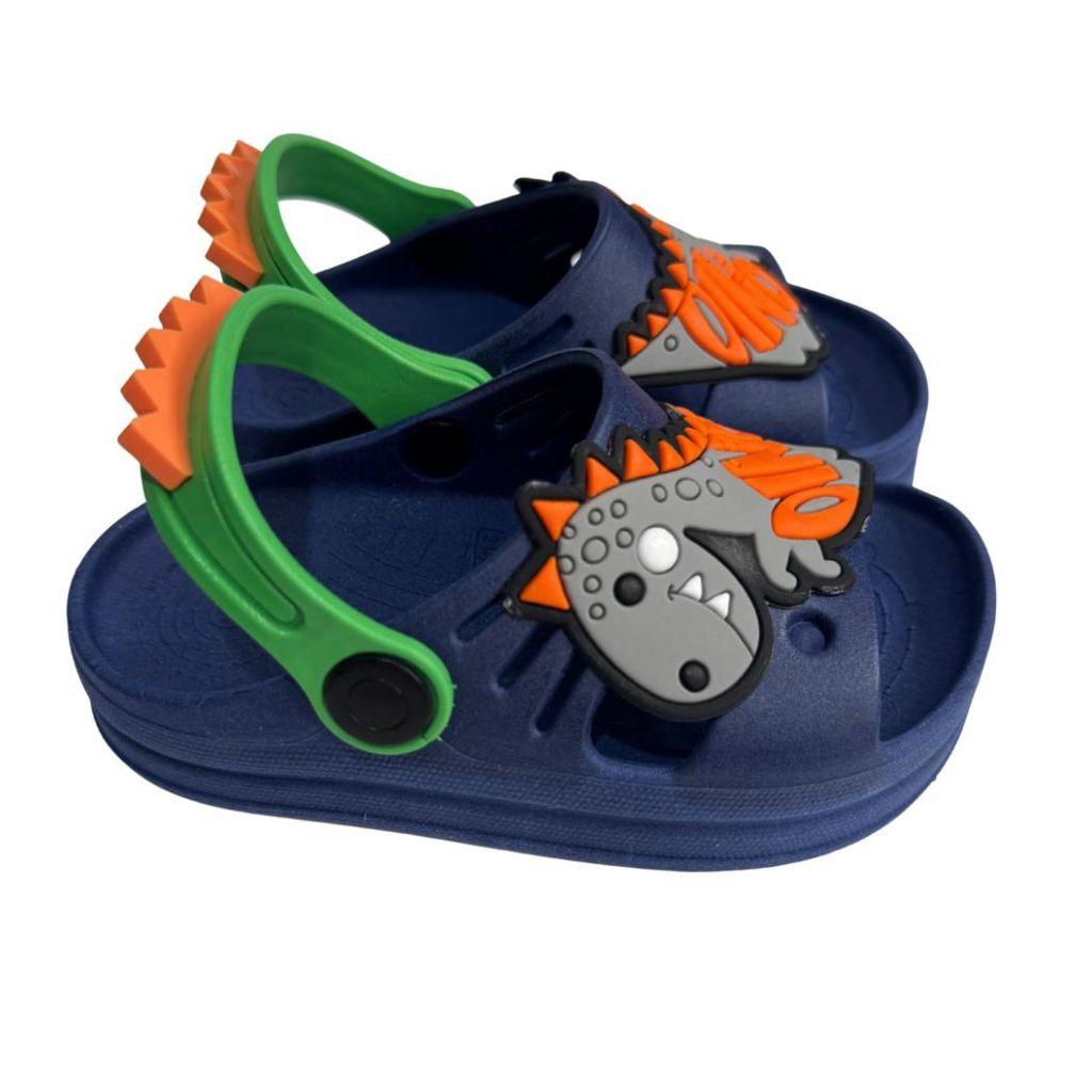 Sandália Babuche ou Chinelo ou Papete Infantil Masculino com Enfeite de Animais, Macio e Confortável, moda Verão