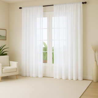 Cortina Linho Voil Flame Gaze 6,00x2,70 Sem Ilhós Passante Sala Quarto em Oferta na Shopee