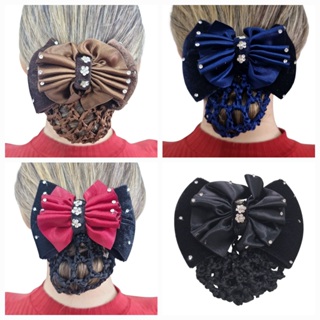 Presilha Pra Cabelo Laço Com Rede Uso Profissional Reforçada Preto Colorido em Oferta na Shopee