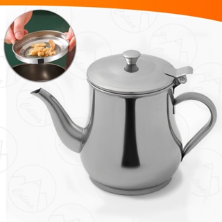 Bule Em Aço Inox Jarra Com Tampa Para Servir Café Chá Leite Sucos 580ML em Oferta na Shopee