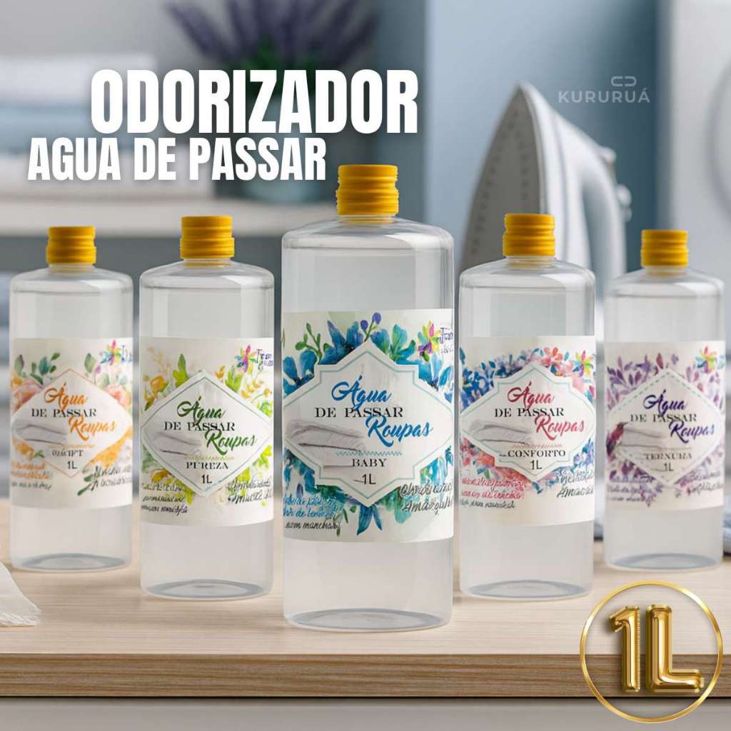 Refil 1 litro Água Perfumada para Tecidos e Lençol Flor de Cerejeira Bambu Vanilla Lavanda