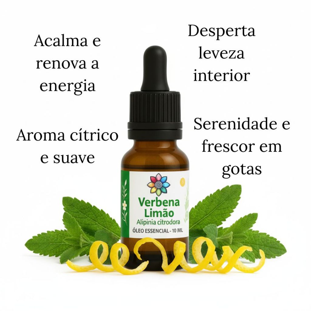 Óleo Essencial de Verbena Limão 10 ml | 100% Puro & Natural – Acalma e desperta leveza interior