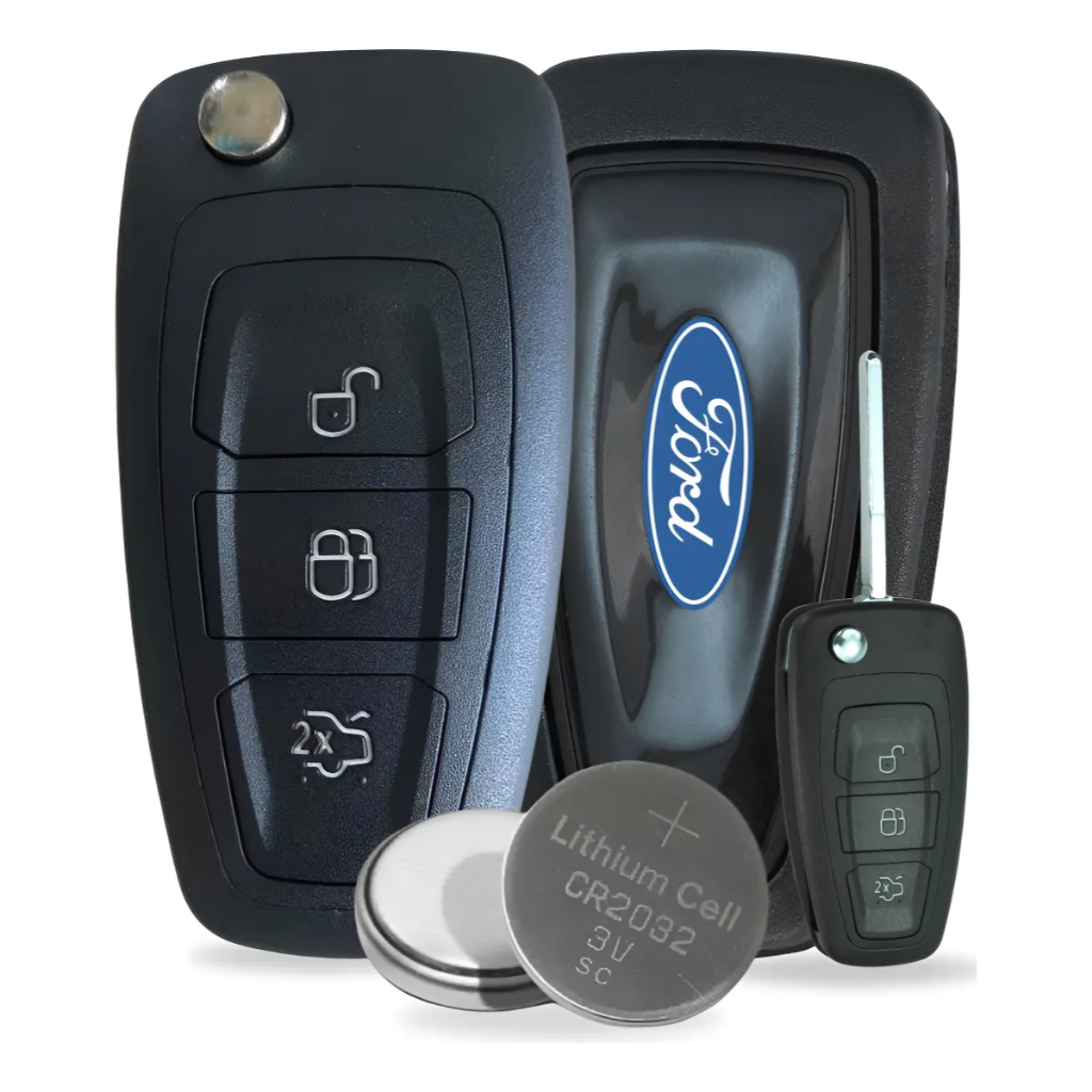Chave Canivete Ford Focus New Fiesta 3bts Com Bateria
