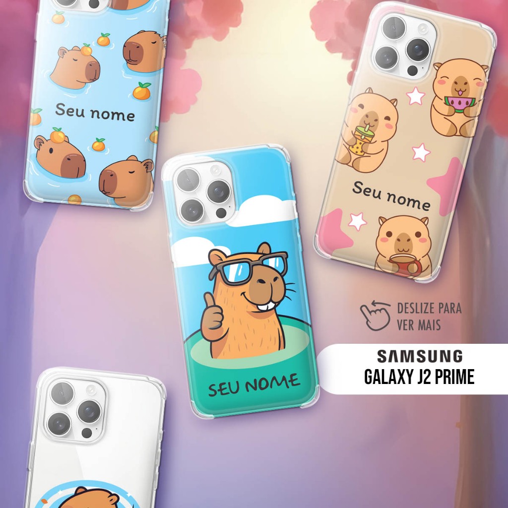 Capa Capinha Case Silicone - Galaxy J2 Prime/ Gran Prime - Coleção Capivara