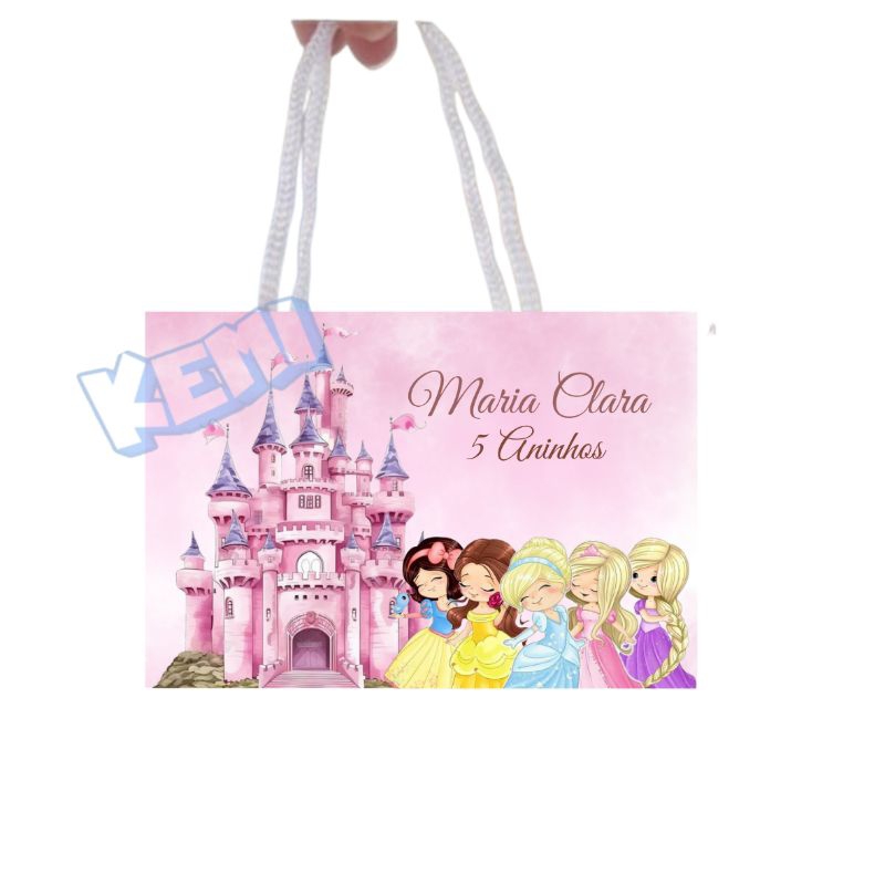 Sacolinha Personalizada Princesas da Disney