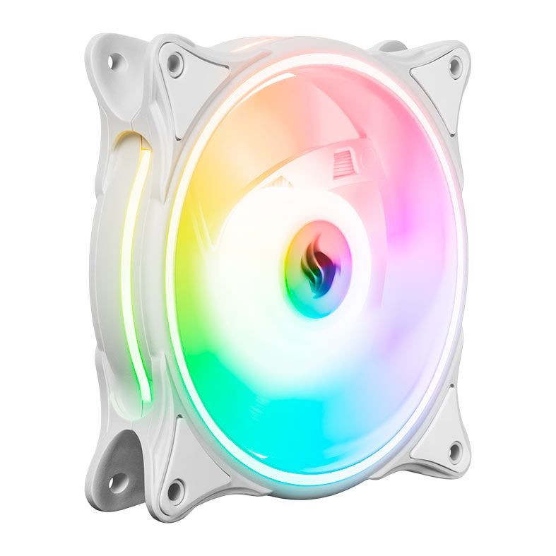 Kit Ventoinhas Pichau Dual Ring P1, ARGB, 3x120mm, Branca + Controladora, PG-DRP-WH01