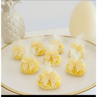 kit 08 saches vanilla amarelo chá revelacao batizado casamento festas evento gavetas em Oferta na Shopee