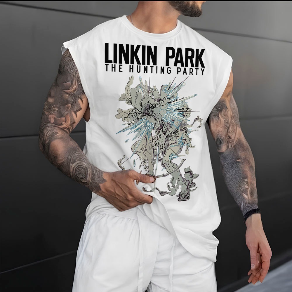 Camiseta Regata Machao Oversized Masculina Linkin Park the hunting party longline em algodao unissex