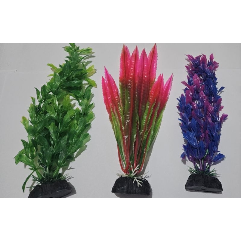 Planta Plástica Decoração Aquários Kit 3 Plantas 20cm em Oferta na Shopee