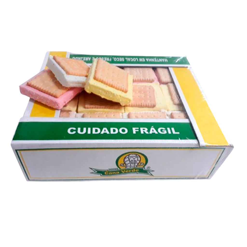 Maria Bonita Cana Verde, Maria Caxuxa, Doce de bolacha com maria mole 1,1kg - 50 unidades