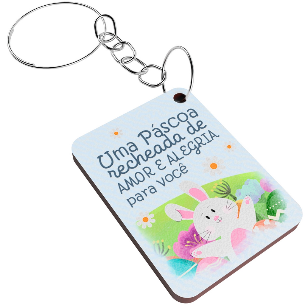 Lembrancinha Para Mimo Páscoa Recheada de Alegria Chaveiro Em Mdf em Oferta na Shopee