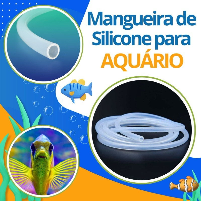 Mangueira de Silicone para Aquário 4x7mm – Atóxica, Flexível e Premium | Oxigenação Perfeita