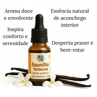 Óleo Essencial de Baunilha Tahitensis 10 ml | 100% Puro & Natural – Aconchego e equilíbrio emocional em Oferta na Shopee