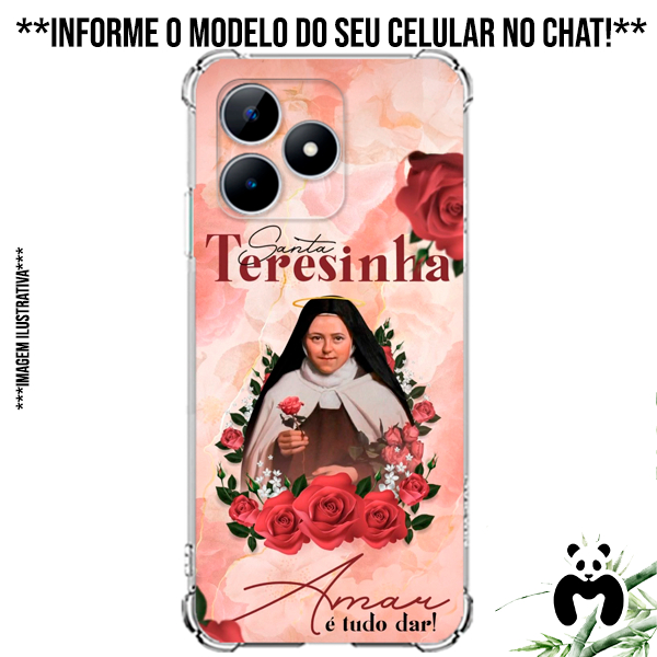 Capa Case Personalizadas Celular Santos Religião Santa Terezinha do menino Jesus Fé Igreja Católica