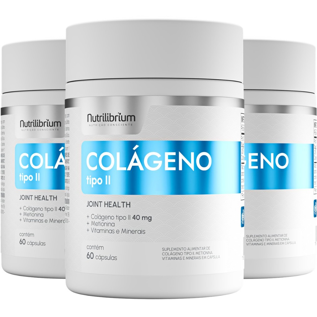 Kit 3x Colágeno Tipo 2 Premium 180 Cápsulas Nutrilibrium em Oferta na Shopee