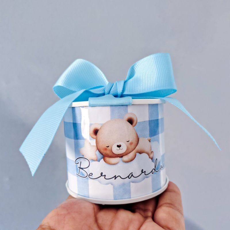 Kit mini tubolatas personalizadas 5x6 - chá de bebê, chá revelação, lembrancinhas maternidade, batizado, aniversário