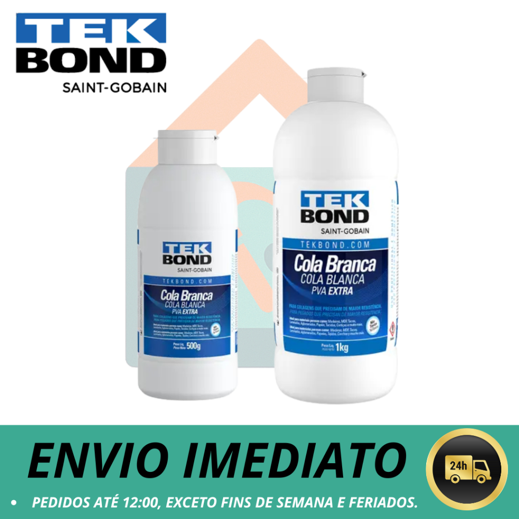 Cola Branca de 500g e 1kg Tekbond Adesivo Pva - Artesanato, Madeira. em Oferta na Shopee