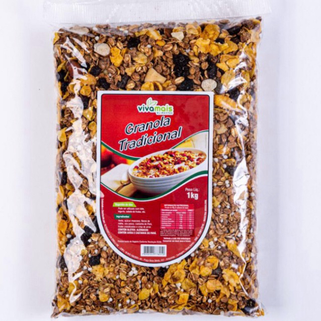 Granola Tradicional 1kg /VIVAMAIS ALIMENTOS em Oferta na Shopee