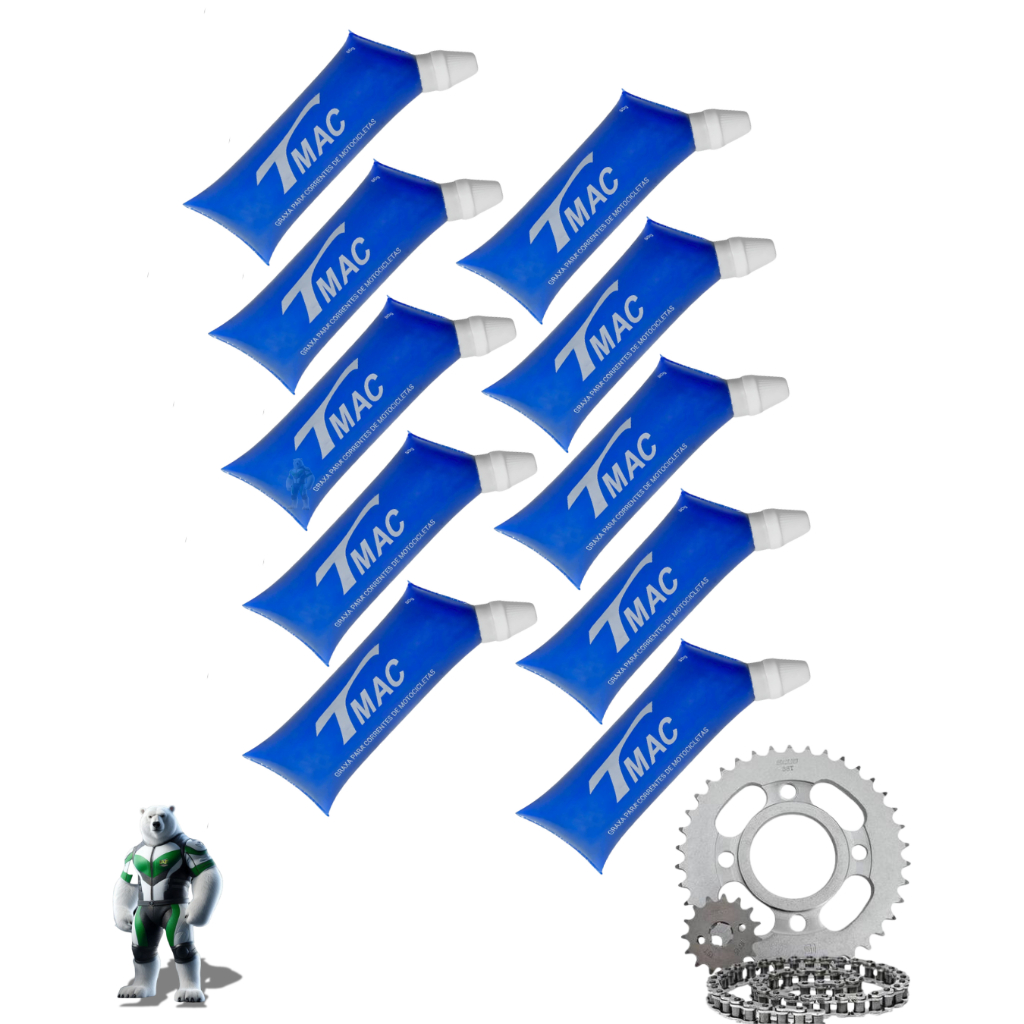 10x Unidades Graxa Branca Moto Corrente Transmissão 80g