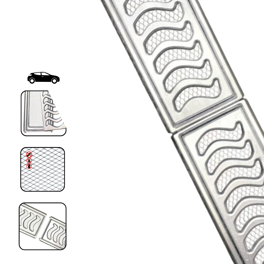 Ralo Linear 10x400cm Reforçada com Aro + Tela em Alumínio (8 peças 10x50)