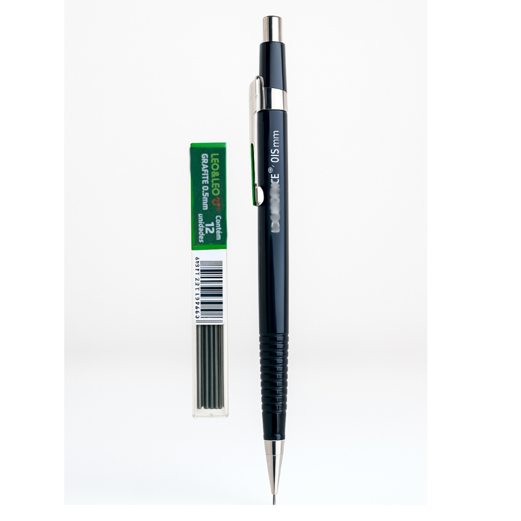 Lapiseira Técnica Office + Grafite HB – Espessuras 0.5 / 0.7 / 0.9 mm em Oferta na Shopee