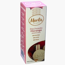 Biscoito Sem Glúten Recheado Morango Marilis 100g
