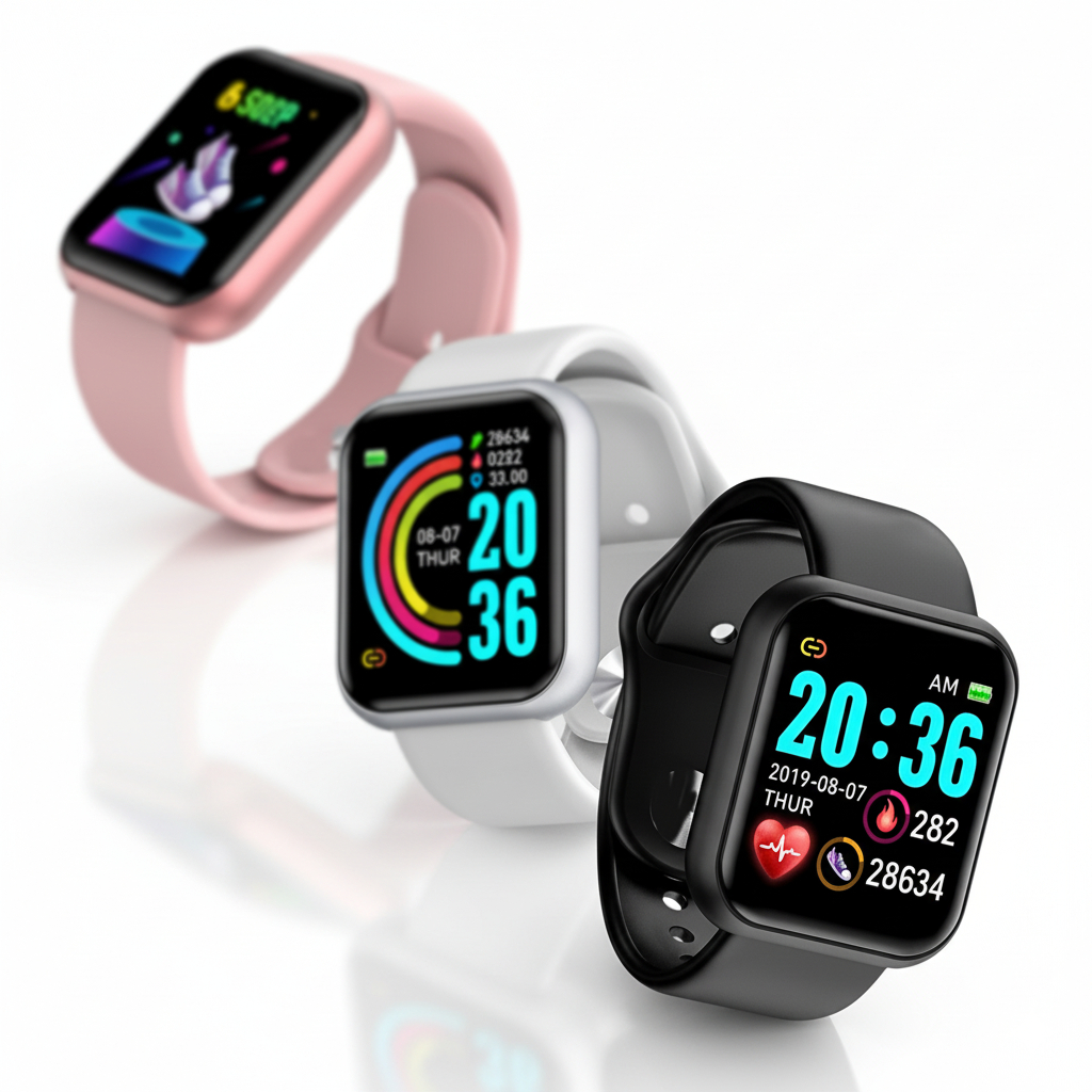 Relógio Inteligente com Monitor Cardíaco Contador de Passos Pressão Arterial e Tela Touch Colorida