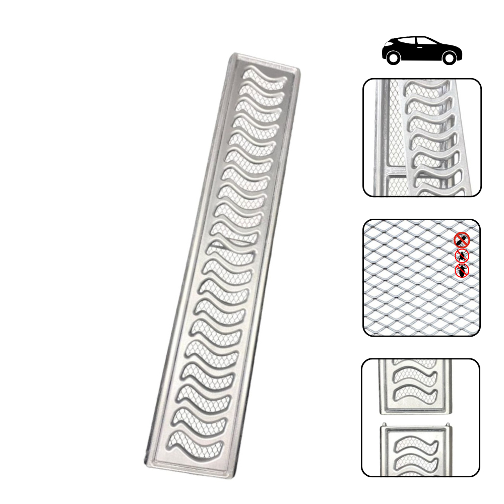 Ralo Linear 10x350cm com Tela E Aro De Fixação (7peças De 10x50) para piscinas