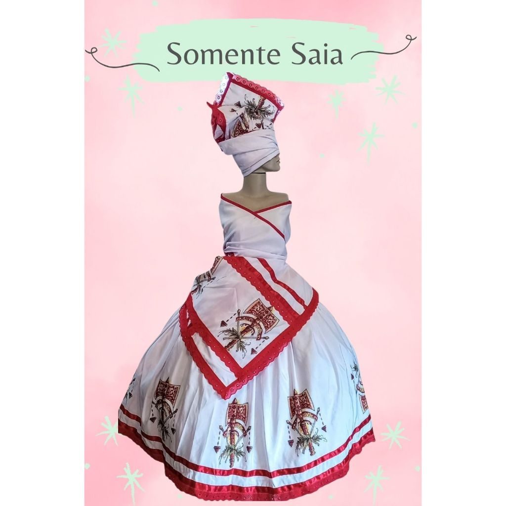 SAIA XANGÔ VERMELHO - SAIA ORIXÁ, CABOCLO, BOIADEIRO, SANTO, POMBOGIRA, CIGANA UMBANDA E CANDOMBLÉ