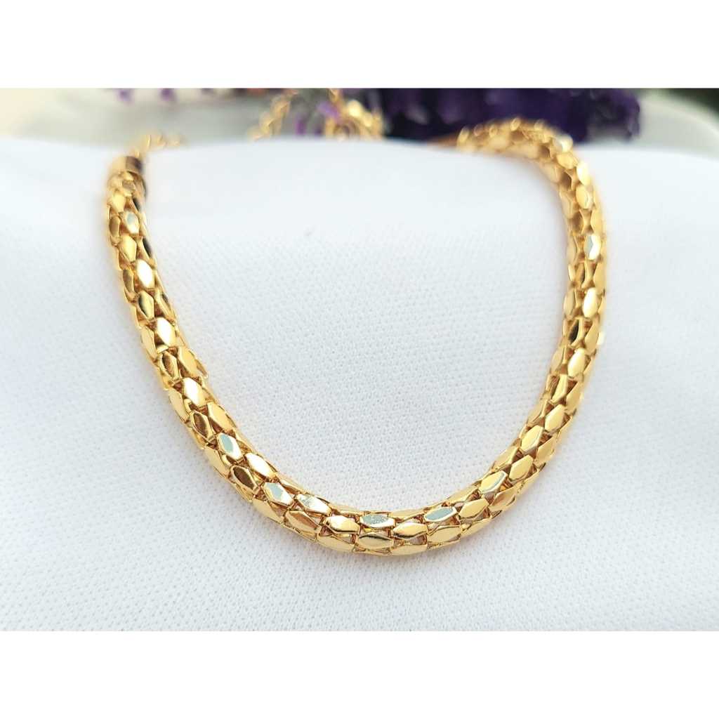 Pulseira Feminina Dourada Banhada em Ouro 18K Com Garantia + Caixa Presente