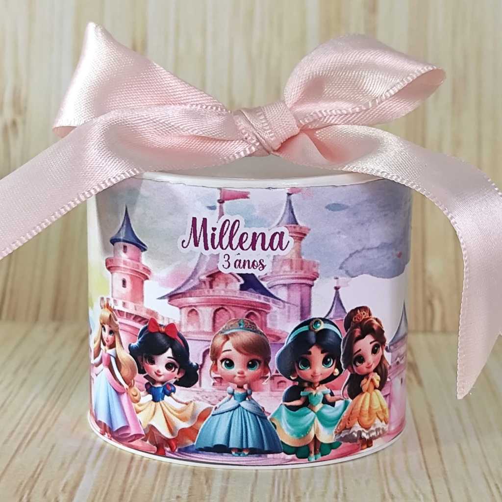 Kit tubolata personalizada 5x6 - Lembrancinhas Princesas |maternidade |chá de bb |aniversário