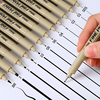 Kit 03/09/12 Canetas Nanquim Profissional para Mangá, Desenho Técnico, Arte e Lettering em Oferta na Shopee