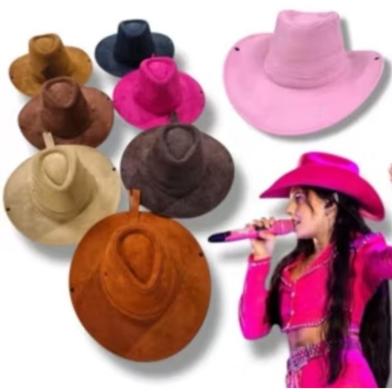 Chapéu Country Ana Castela Boiadera Rodeio Sertanejo Cowgirl