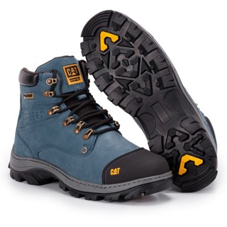 Bota Coturno Masculino em Couro Legítimo Alta Qualidade Caterpillar Adventure Dia a Dia