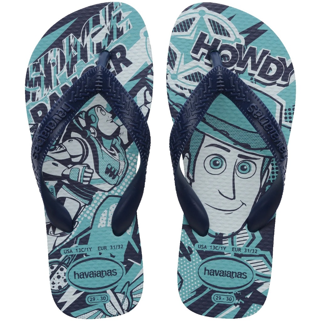 Chinelo Sandália Havaianas Kids Top Disney Toy Story Azul - Original