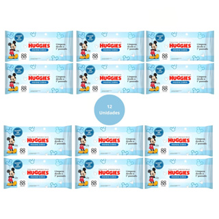 Kit 12ptes Toalha Umedecidas Tripla Proteção Huggies 88un cada - Total 1.056un em Oferta na Shopee